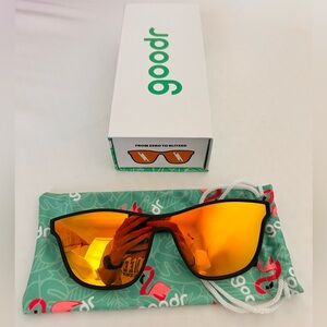 Goodr “From Zero To Blitzed” VRG Premium Polarized Sunglasses reflective lens